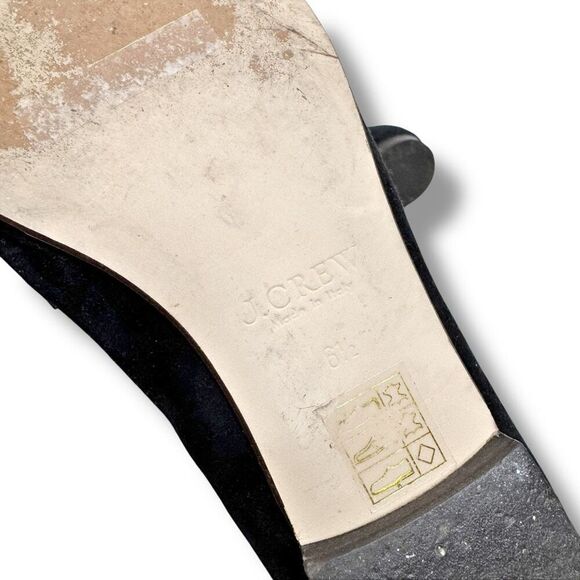 J. Crew Charlie Penny Loafers in Luxe Black Suede Italian Made Women’s Size 6.5 - Picture 8 of 9